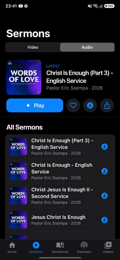 Audio sermons